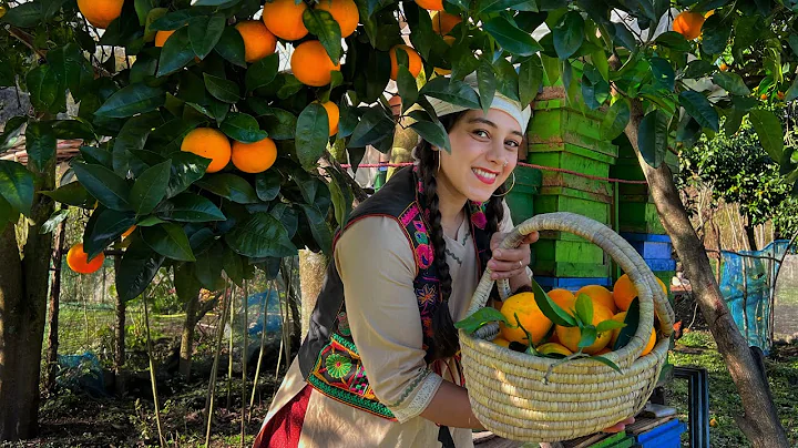 Orange Chicken Stew in the Countryside: Iranian Rustic Life 🍊