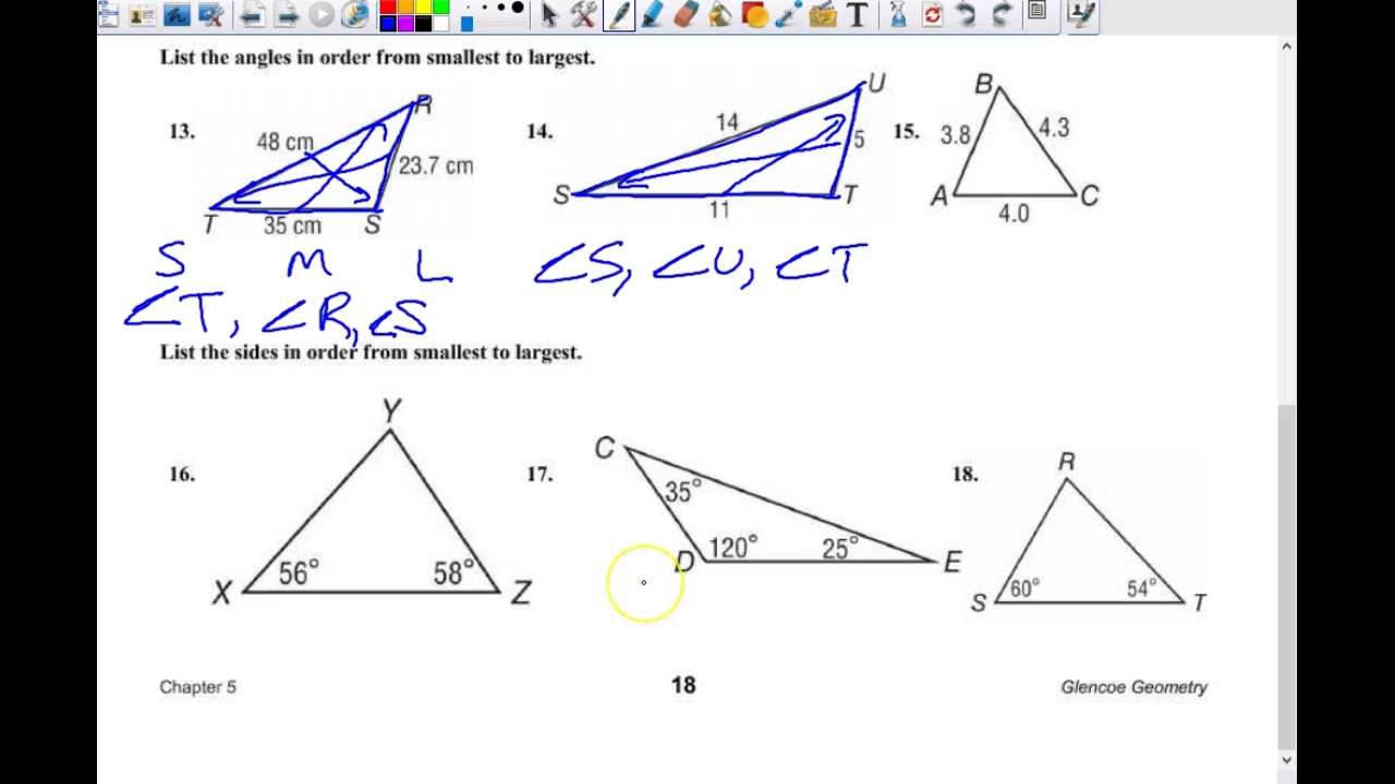 Triangle's Relationship between sides and angles YouTube