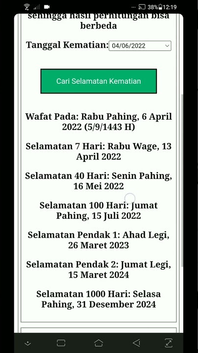 Tutorial Gampang Mudah Cari/Hitung Hari/Tanggal Peringatan/Tahlilan Kematian Adat Jawa gak Ribet