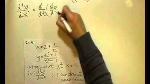 Advanced Higher Maths: parametric equations - derivatives, tangent & constraint equation