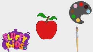 How To Draw Red Apple Coloring Pages For Children Eğlenceli Kırmızı Elma Çizimi Ve Boyaması