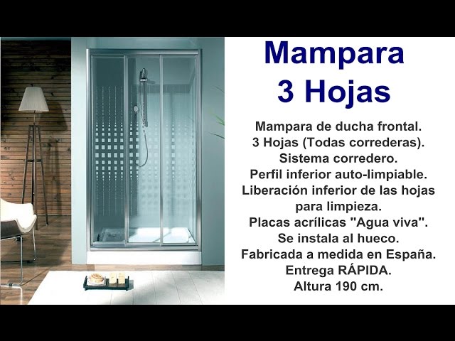 Mampara de ducha con tres puertas correderas RH1134 - Mamparas de ducha a  medida