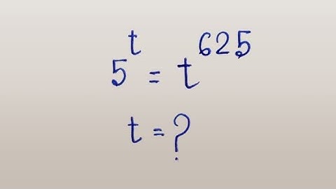 Maths Olympiad | A tricky Exponential Maths Olympiad question | 5^t =t^625 |