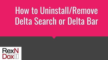 How to Uninstall/Remove Delta Search or Delta Bar