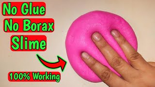 How To Make Slime Without Glue Or Borax l How To Make Slime With Ponds Powder l No Glue Slime ASMR