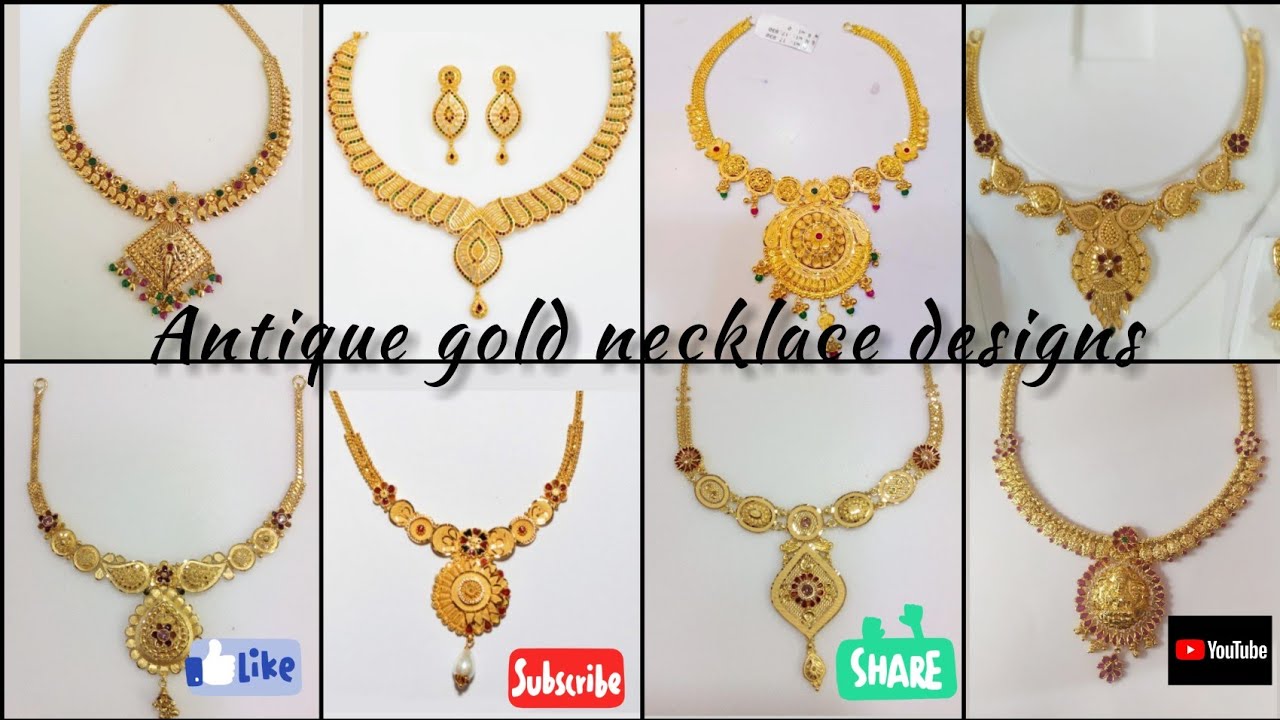 Sehgal Gold Antique Gold Uncut Necklace Set | SEHGAL GOLD ORNAMENTS PVT.  LTD.