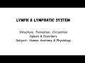 Lymph &amp; Lymphatic System Explained  Spleen Structure &amp; Functions  Lymphatic Disorders