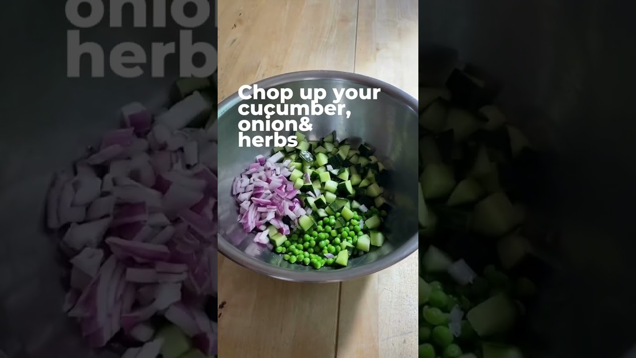 Pea, Cucumber & Mint salad