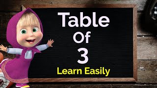 Table of 3, Multiplication Table of 3, 3 ka table, 3 ka pahada, Maths table