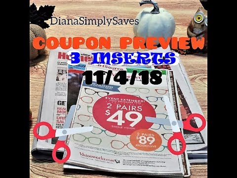 11/4/18 COUPON INSERT PREVIEW 3 INSERTS GREAT DEALS