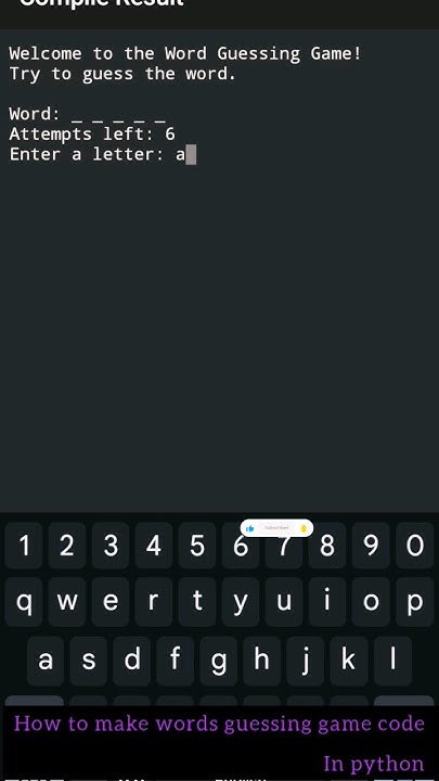 April 25, 2024 A simple project words guessing game in python code # ...