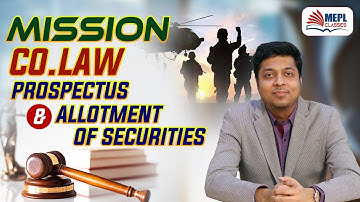 MISSION CO.LAW - Prospectus & Allotment Of Securities | MEPL- Mohit Agarwal