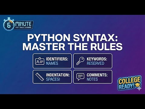 Python Syntax & Rules in 6 Mins! 🐍 | B.Tech/BCA First Year SpecialDon't Make These Python Mistakes!