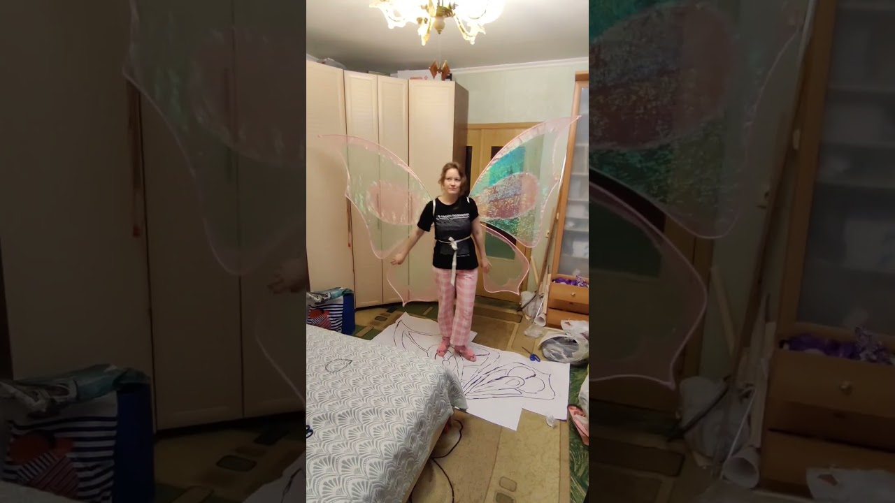 создание крыльев Флоры Энчантикс Winx cosplay tutorial 