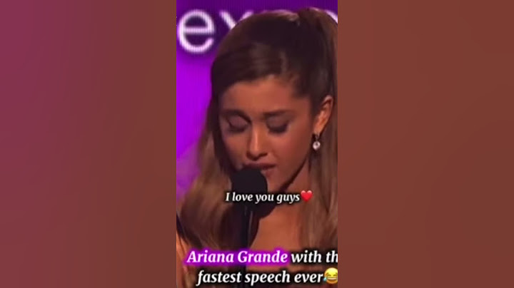 Ariana Grande With The Fastest Speech Ever