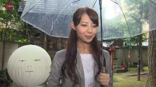 ブラジャー素材のてるてる坊主 気象神社に奉納