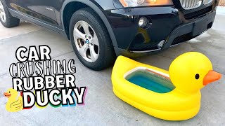 ASMR Crushing Crunchy and Soft Things with Car // Car Crushing Rubber Ducky!!