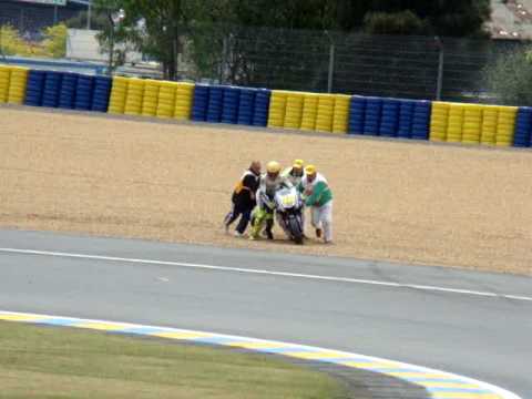 Chute Valentino Rossi Moto GP 2009 Le Mans