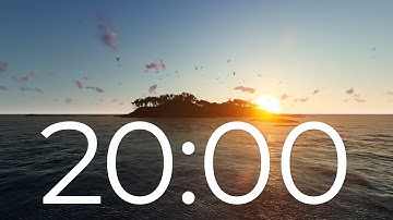 20 Minute Timer With Calm and Relaxing Music🎵 I Water Sunset 🌊 I Meditative