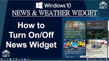 How to Enable or Disable News Widget On Windows 11 Taskbar | How to Turn On or Off Weather Widget