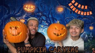 PUMPKIN CARVING WHILE LIT | TRYING TAYLOR PORT WINE