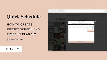 PLANOLY Features: How to Use Quick Schedule on Web