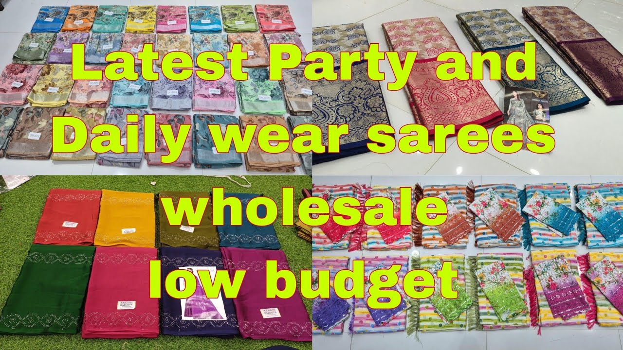 New Daily wear and Partywear Sarees from wholesalers , low budget sarees #dailywearsarees