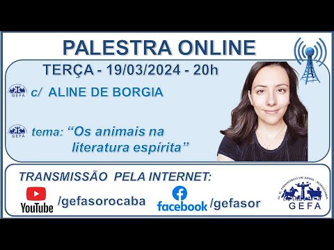 Assista: Palestra Online - c/ ALINE DE BORGIA (19/03/2024)