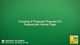 Creating a proposal request