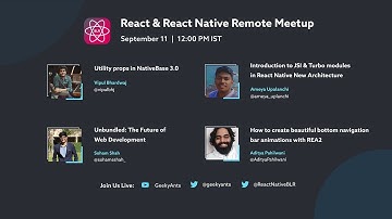 React & React Native Remote Meetup | September 2021