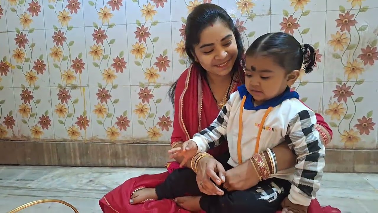 Kashvi ka aaj दूसरा barthday ///kashvi aae hai mandil पूजा करने के लिए