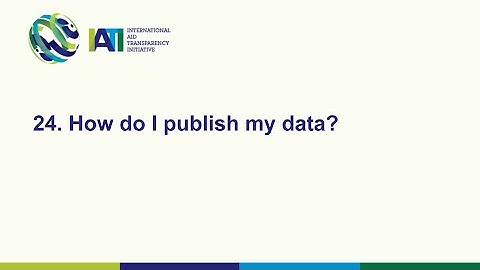 How do I publish my data? - English