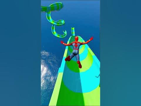 Spiderman & Tracey Funny Water Slide #1 #shorts - YouTube
