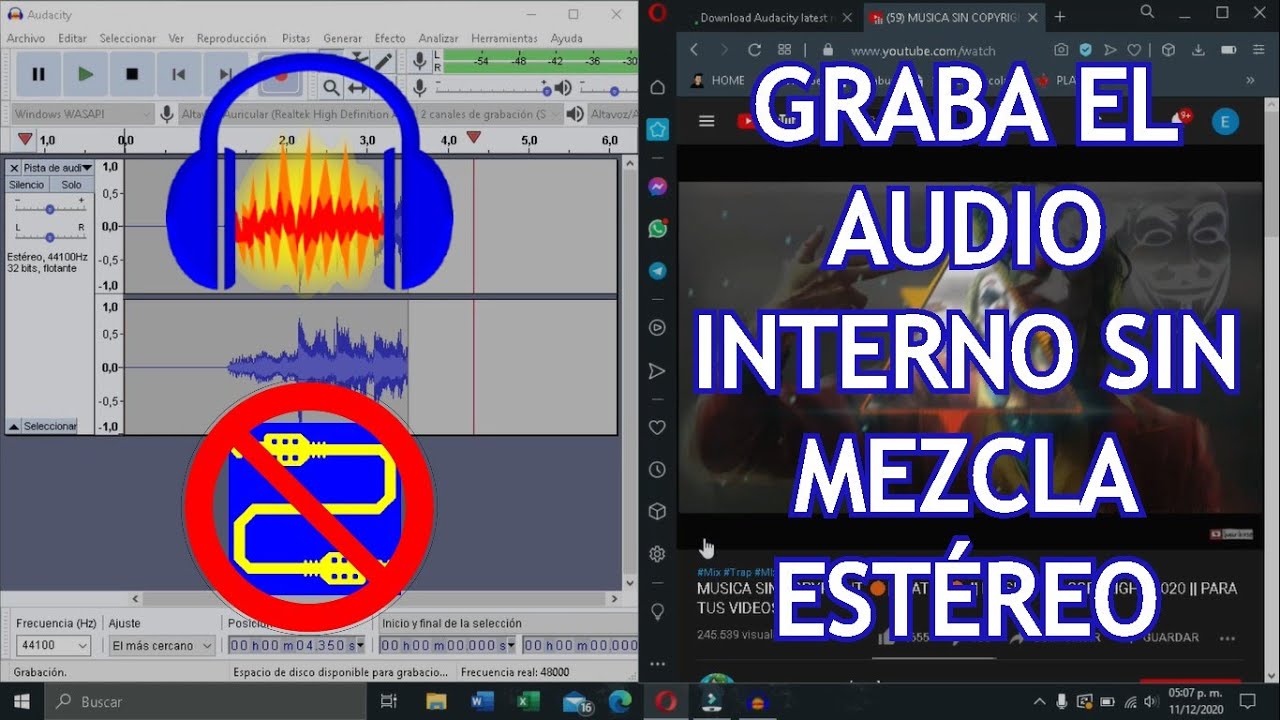 Cómo Grabar El Audio Interno De Tu Computadora Sin Mezcla EstÉreo Youtube 0621