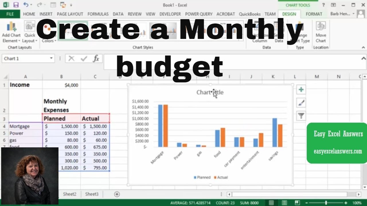 How To Make A Budget Chart In Excel