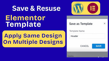 How to Save & Reuse Elementor Templates | Apply Same Design on Multiple Pages in WordPress