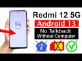 Redmi 12 5g frp bypass  without talkback 100 easyno need pc new tricks 2023