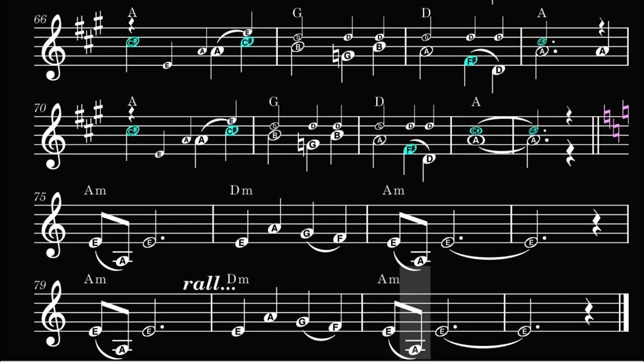 Kadosh║CDEFGAB║Notes with letters and chords║Sheet music║Violin Flute