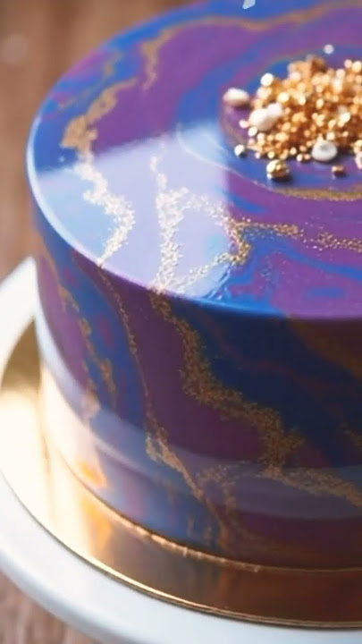 Mirror Glaze Cake — So Satisfying You Can’t Look Away 😍 #shortsviral #birthdaycake #shortsfeed