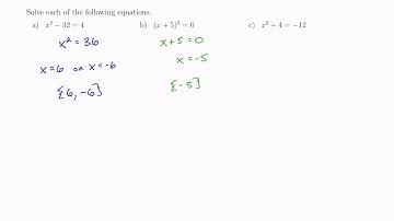 MTH 65 (§7.3, v1) The Number of Real Solutions of Quadratic Equations
