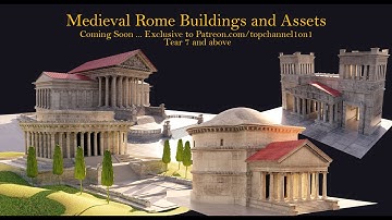 creating a medieval rome scene in blender timelapse