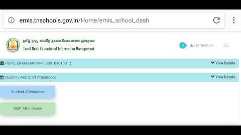 EMIS Teachers attendance on website, students attendance Time table view option