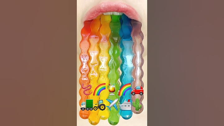 ASMR RAINBOW EMOJI FOOD 🪱🌈🍹🌈🚗🚛🚜✈️🛳️🌵이모지 먹방 (sped up)