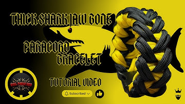 How to Make the Thick Shark Jaw Bone Paracord Bracelet | Black & Yellow Edition #paracordbracelet
