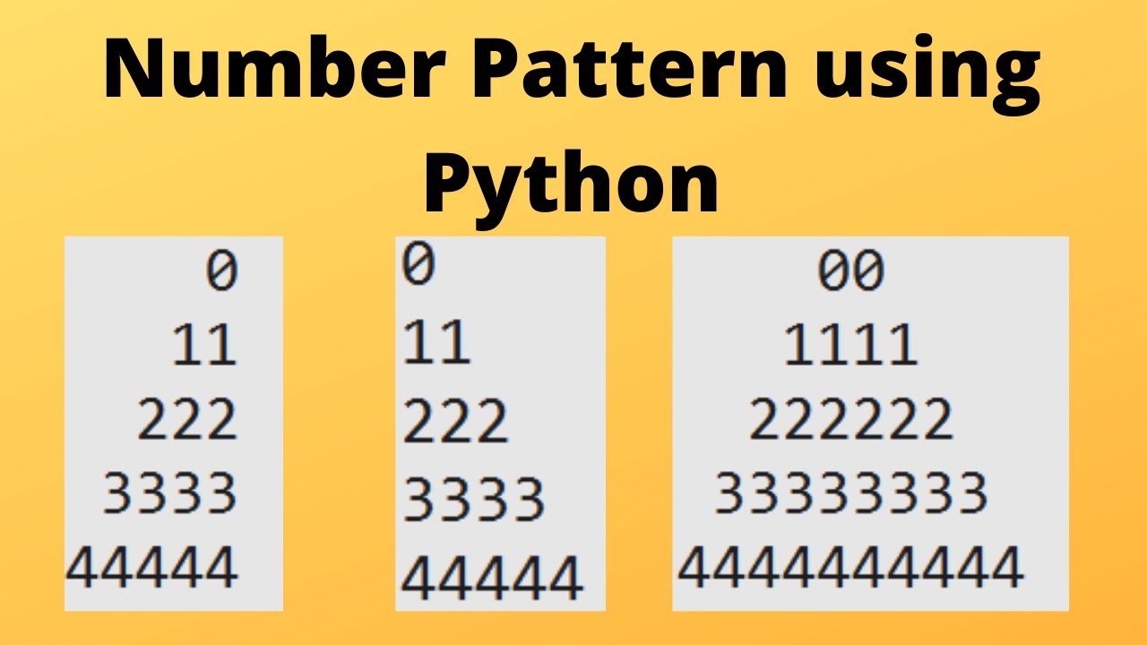 Python Patterns 2 Number Pyramid YouTube Python Patterns 2 Number Pyramid YouTube