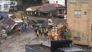 大量の土砂・・・むやみに重機使えないもどかしさも(2021年7月5日)