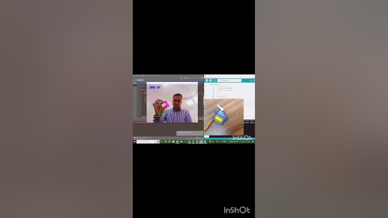 control servo motor by using python #python #cv #code #short#arduino ...