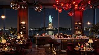 Smooth Jazz Saxophone in Luxury New York Bar Ambience ~ Relaxing Night Jazz for Deep Sleep & Focus