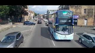 First Bradford 35654 MD71 EOO | Wright Streetdeck Ultroliner It Saw Route X6 to Leeds Running Faster