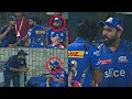 Huge Drama between Rohit Hardik Pandya and Umpire during last over when MI was about to lose match